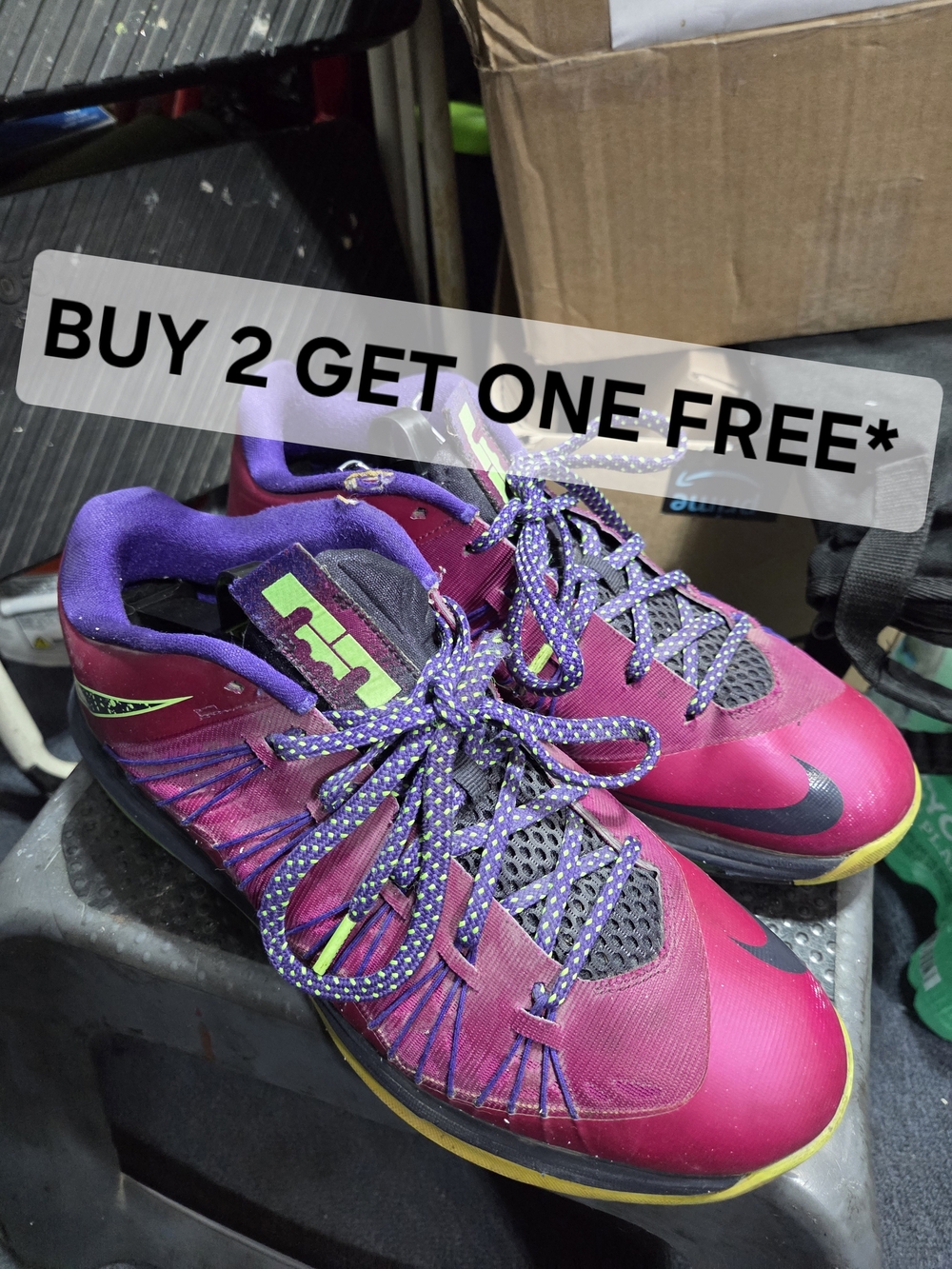 BUY 2 GET ONE FREE* Nike Air Max LeBron 10 2013 LeBroncurial Shoes Size 10.5m
